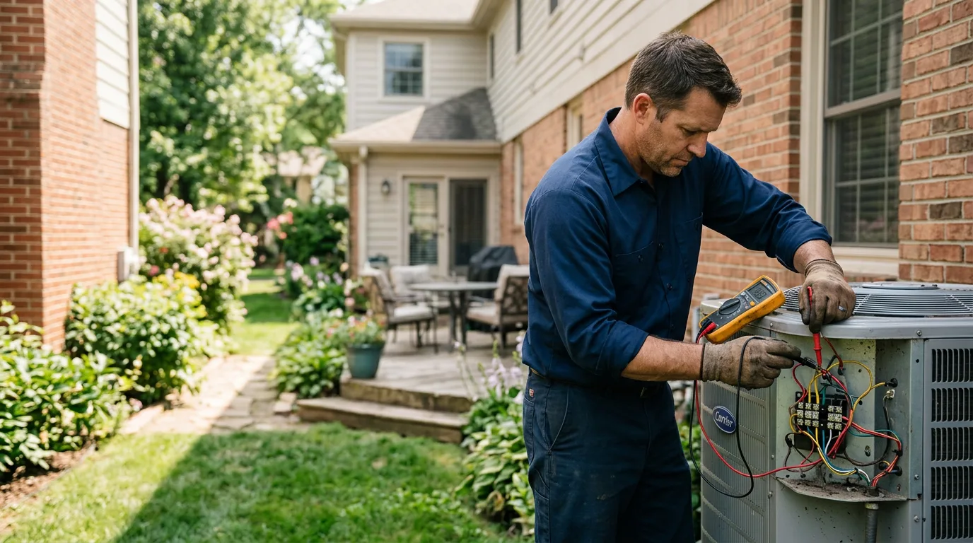 HVAC technician working near Groesbeck, TX